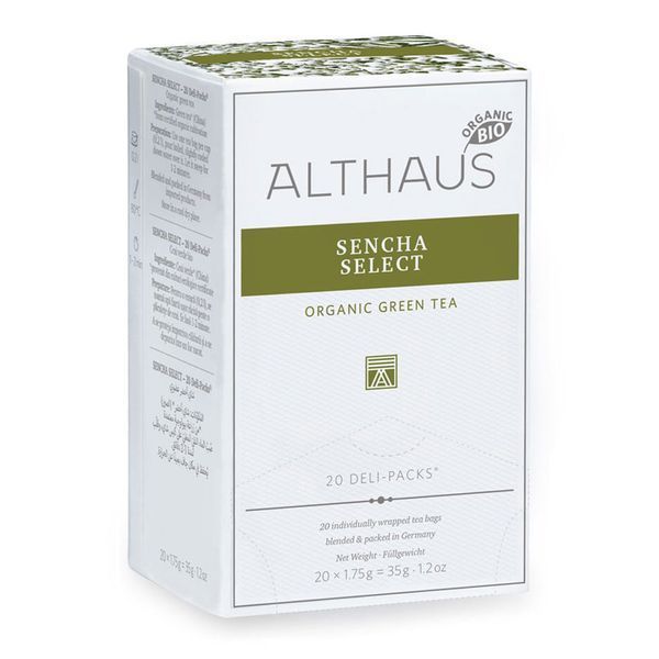 Чай зеленый пакетированный Althaus Sencha Select (Сенча Селект) Deli Packs 20 пакетиков по 1,75г 1882820785 фото