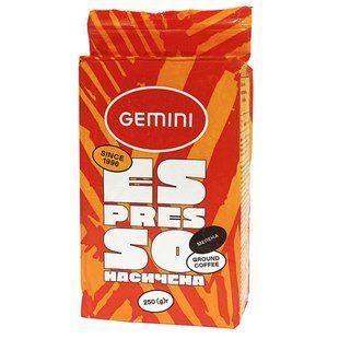 Кава мелена Gemini Espresso Насичена 250г 2282551448 фото