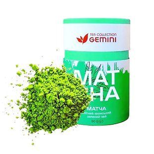 Чай Матча Зелена Gemini у тубусі 50 г 152700 фото