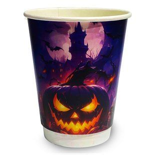 Стакан двухслойный бумажный HALLOWEEN 400мл 2386981285 фото