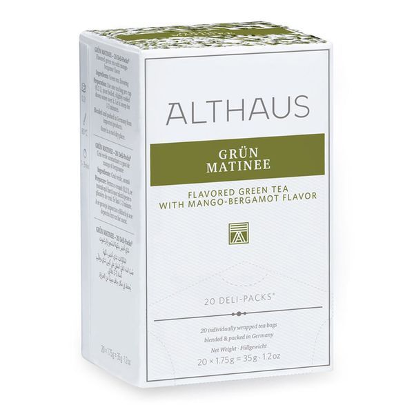 Чай зелений пакетований Althaus Green Matinee (Грін&nbsp;Матіне) Deli Packs 20 пакетиків по 1,75г 1927145489 фото