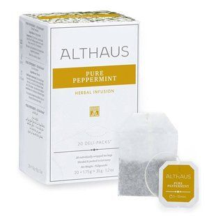 Чай травяной пакетированный Althaus Pure Peppermint Deli Packs 20 пакетиков по 1,75г 1927204433 фото