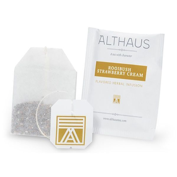 Чай трав'яний пакетований Althaus Rooibush Strawberry Cream Deli Packs 20 пакетиків по 1,75г 1928199360 фото