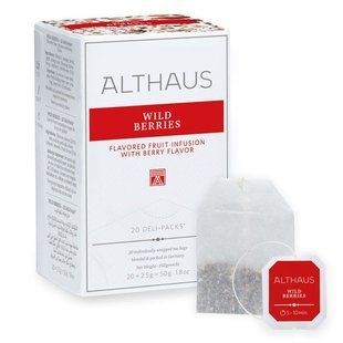 Чай фруктовый пакетированный Althaus Wild Berries (Дикие Ягоды) Deli Packs 20 пакетиков по 1.75г 1931968103 фото