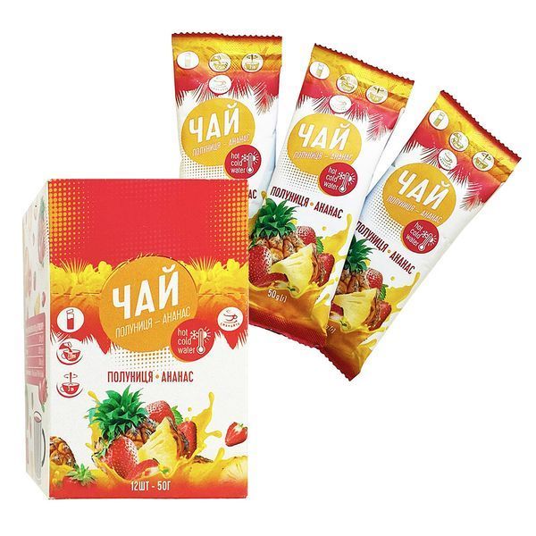 Напій Смакуйте Чай Полуниця Ананас, стік 50 г 1743996570 фото